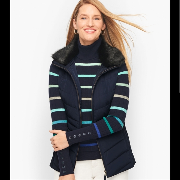 Talbots Jackets & Coats Talbots Faux Fur Removeable Collar Down